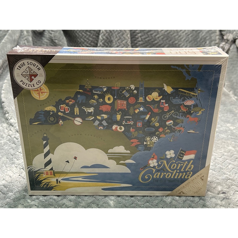 True South Puzzle Co North Carolina The Old North State‎ 500 Piece Jigsaw Puzzle